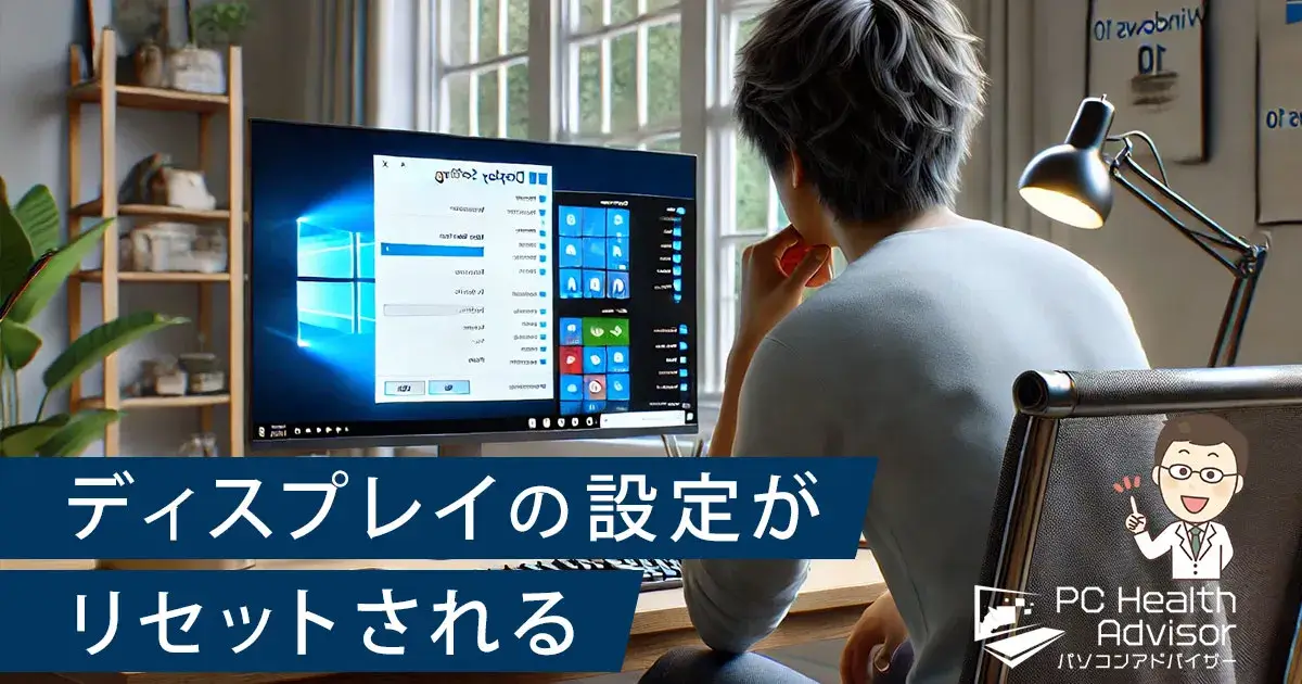 Windows10のディスプレイ設定がリセットされる問題を解決を紹介