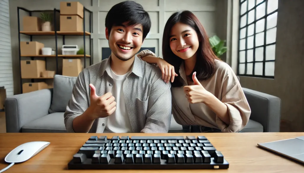 WASDキーの簡単リセット方法を試して解決した男女のイメージ画像